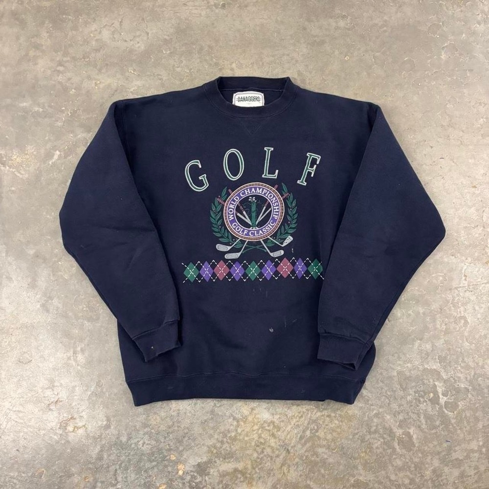 Vintage 90s Golf Navy Blue Sweatshirt Size large